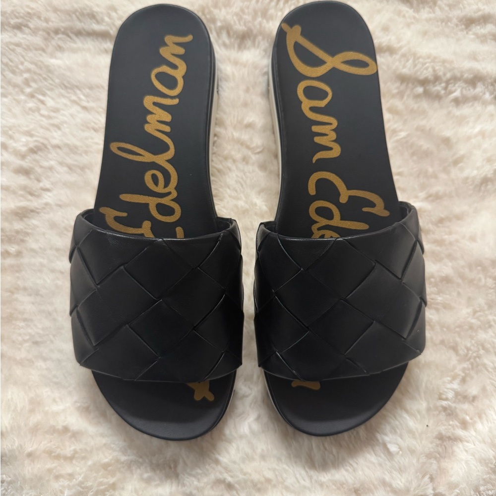 Sam Edelman Black Woven Sandals